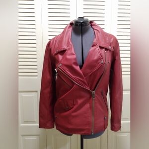 We The Free Vegan Leather Moto Jacket Women's Size M